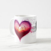 Neon Anatomical Heart iPhone / iPad case Kaffeetasse (Vorderseite Links)