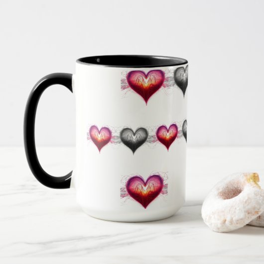 Neon Anatomical Heart iPhone / iPad case Tasse (Mit Donut)