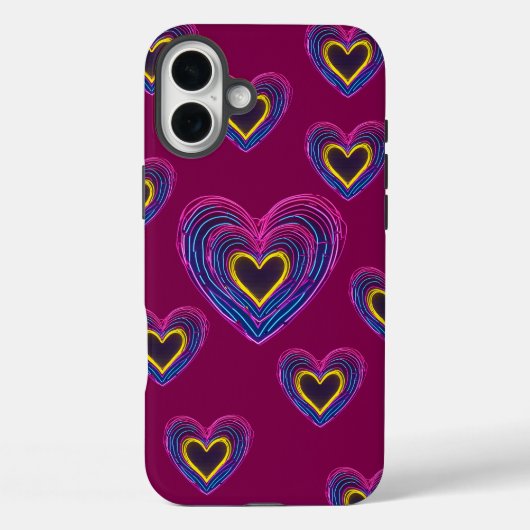 Neon Anatomisches Herz iPhone / iPad-Hülle Case-Mate iPhone Hülle (Rückseite)