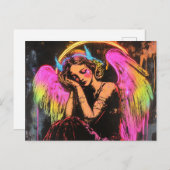 Neon Angel Postkarte (Vorne/Hinten)