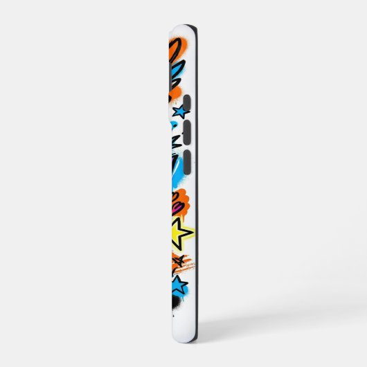 Neon Angel vs Devil Graffiti iPhone 16 case Hülle (Linke Seite)