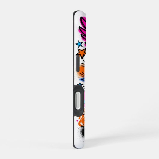 Neon Angel vs Devil Graffiti iPhone 16 case Hülle (Rechte Seite)