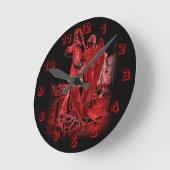 Neon Angel Wall Clock Runde Wanduhr (Winkel)