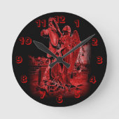 Neon Angel Wall Clock Runde Wanduhr (Vorderseite)