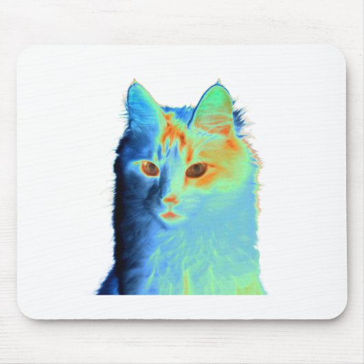 Neon Angora Cat Mousepad (Vorne)