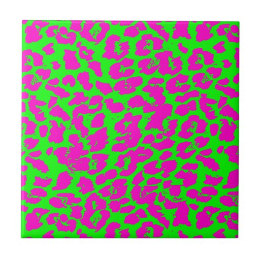 Neon Animal Print Fliese (Vorderseite)