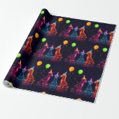 Neon Animal Themed Wrap Geschenkpapier (Ungerollt)