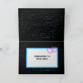 Neon Anniversary Marquee on Brick Karte (Innenseite)