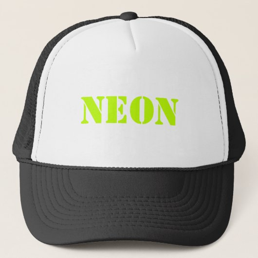 "neon" - Anpassen von TEXT & COLOR - hat Truckerkappe (Vorderseite)