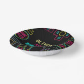 Neon Any Year Videospiele Arcade Geburtstag Pappteller (Gewinkelt)