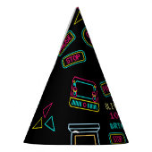 Neon Any Year Videospiele Arcade Geburtstag Partyhütchen (Links)