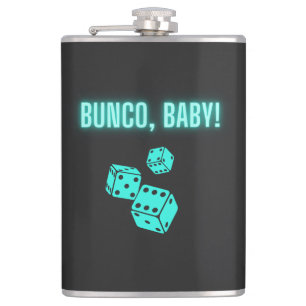 Neon Aqua Bunco Baby Flachmann