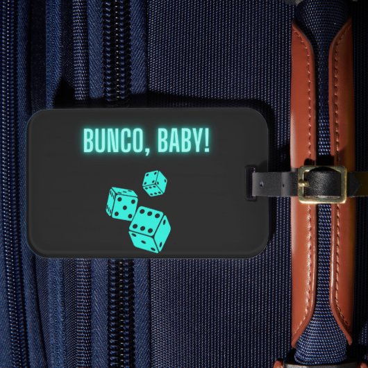Neon Aqua Bunco Baby Gepäckanhänger (Vorderseite Insitu 4)