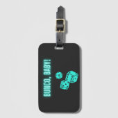 Neon Aqua Bunco Baby Gepäckanhänger (Vorderseite Vertikal)
