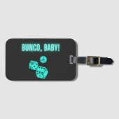 Neon Aqua Bunco Baby Gepäckanhänger (Vorderseite (Horizontal))