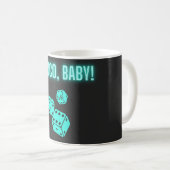 Neon Aqua Bunco Baby Kaffeetasse (VorderseiteRechts)
