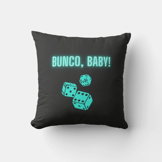 Neon Aqua Bunco Baby Kissen (Vorderseite)