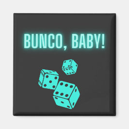 Neon Aqua Bunco Baby Magnet