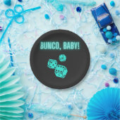 Neon Aqua Bunco Baby Pappteller (Party)