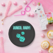 Neon Aqua Bunco Baby Pappteller (Party)