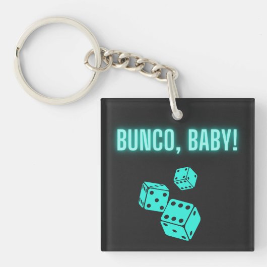 Neon Aqua Bunco Baby Schlüsselanhänger (Vorderseite)