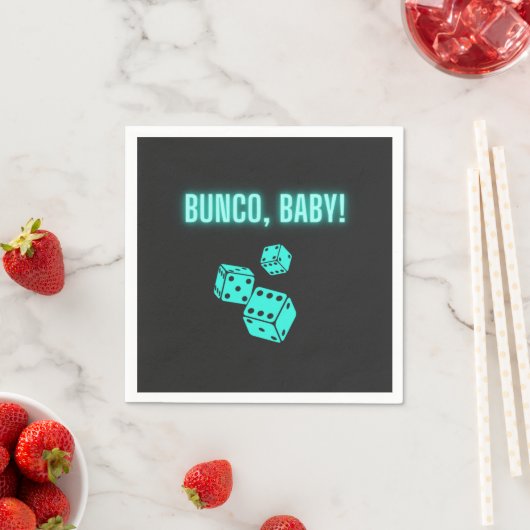 Neon Aqua Bunco Baby Serviette (Beispiel)