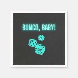 Neon Aqua Bunco Baby Serviette