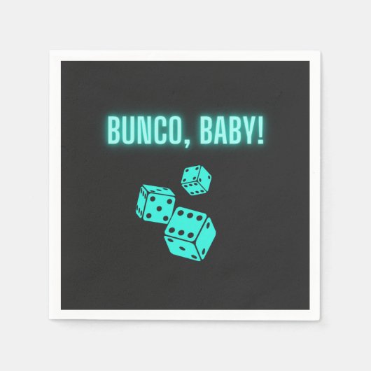 Neon Aqua Bunco Baby Serviette (Vorderseite)