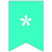 Neon Aquamarin Solid Color Custom Wimpelkette (Erste Fahne)