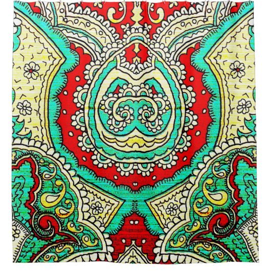 Neon arabesque Ornament: 80er Stil. Duschvorhang (Vorderseite)