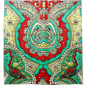 Neon arabesque Ornament: 80er Stil. Duschvorhang (Vorderseite)