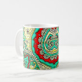 Neon arabesque Ornament: 80er Stil. Kaffeetasse (Vorderseite Links)