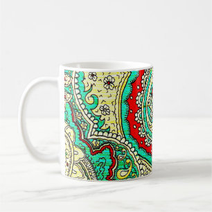Neon arabesque Ornament: 80er Stil. Kaffeetasse