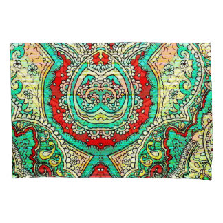 Neon arabesque Ornament: 80er Stil. Kissenbezug