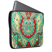 Neon arabesque Ornament: 80er Stil. Laptopschutzhülle (Vorne Rechts)