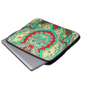 Neon arabesque Ornament: 80er Stil. Laptopschutzhülle (Vorne Knopf)