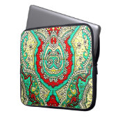 Neon arabesque Ornament: 80er Stil. Laptopschutzhülle (Vorderseite Links)