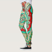 Neon arabesque Ornament: 80er Stil. Leggings (Links)