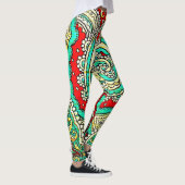 Neon arabesque Ornament: 80er Stil. Leggings (Rechts)