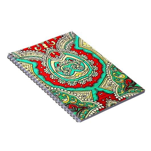 Neon arabesque Ornament: 80er Stil. Notizblock (Rechte Seite)