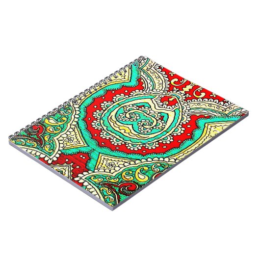 Neon arabesque Ornament: 80er Stil. Notizblock (Linke Seite)