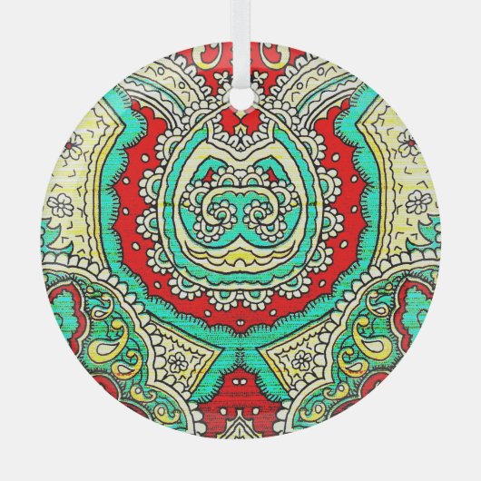 Neon arabesque Ornament: 80er Stil. Ornament Aus Glas (Vorderseite)