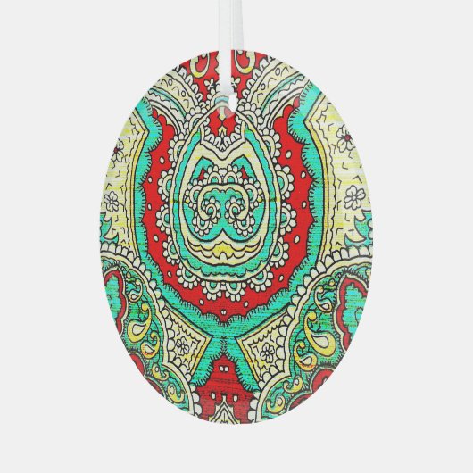 Neon arabesque Ornament: 80er Stil. Ornament Aus Glas (Vorderseite links)