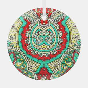Neon arabesque Ornament: 80er Stil. Ornament Aus Glas