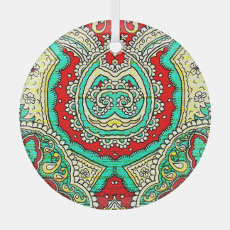 Neon arabesque Ornament: 80er Stil. Ornament Aus Glas