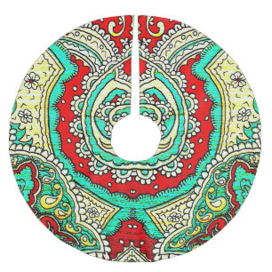 Neon arabesque Ornament: 80er Stil. Polyester Weihnachtsbaumdecke