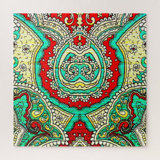 Neon arabesque Ornament: 80er Stil. Puzzle