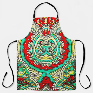 Neon arabesque Ornament: 80er Stil. Schürze