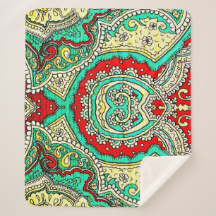 Neon arabesque Ornament: 80er Stil. Sherpadecke