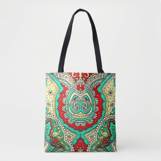 Neon arabesque Ornament: 80er Stil. Tasche (Vorderseite)